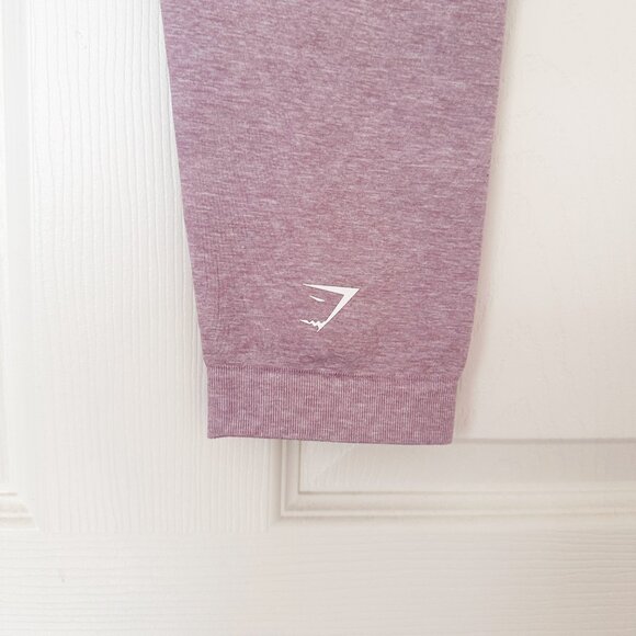 NEW Gymshark Size Large Adapt Marl Seamless Leggings L Light Purple GLLG4114 - Picture 7 of 13